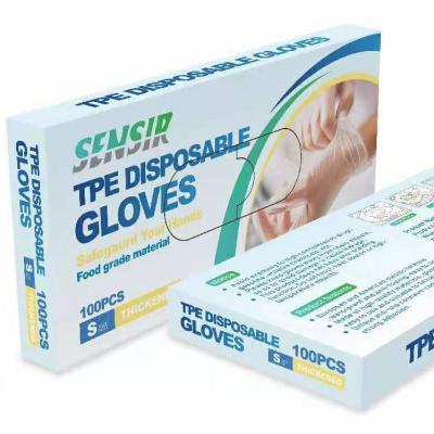 China Food/Examination Cleaning Use Disposable Plastic Gloves Thermal Elastic Tape Gloves OEM for sale