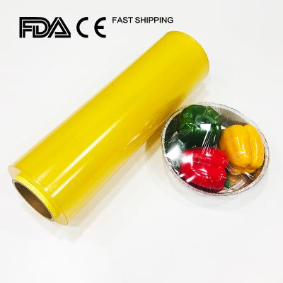 China Manufacture Food Packaging PVC Film Moisture Proof Stretch Cling Film Food Grade Jumbo Roll for sale