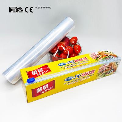 China Food Grade Moisture Proof Disposable Pe Cling Film For Food Keep Fresh for sale