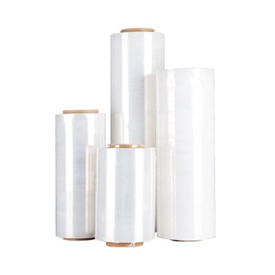 China Jumbo Rolls LLDPE Pallet Wrap Stretch Film Plastic Wrap Moisture Proof Transparent Stretch Film for sale