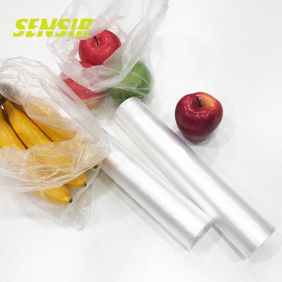 China BIODEGRADABLE Transparent Supermarket Freezer Bags Plastic Bags Roll For Food Packaging for sale