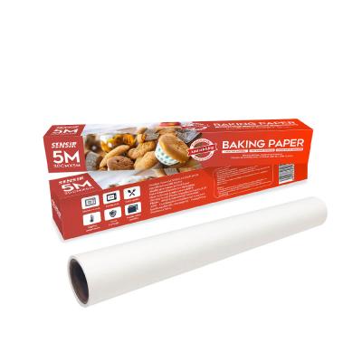 China Custom Parchment Greaseproof Baking Paper Rolls With Silicone Coated Food Grade for sale