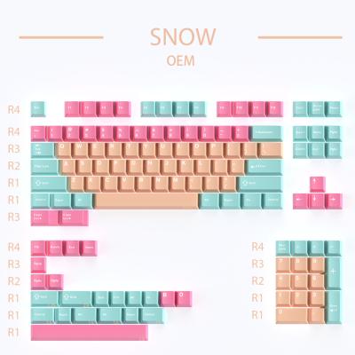 China 5 sides gmk keycap 1.5mm 128keys PBT OEM factory PBT full cap custom key cap sublimation colors for mechanical keyboard hot for sale