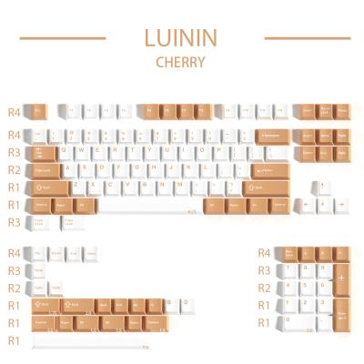 China Cherry 1.7mm 128keys PBT Keycap Keycap Color Sublimation PBT Half 5 Sides For Custom Custom Keyboard Gaming Keycap for sale