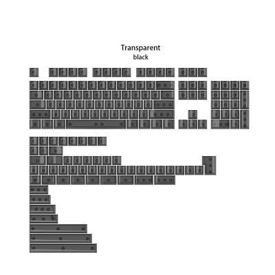 China Custom 154Keys PC Cherry Keycap Full PC Transparency Keycap For Color Key Mechanical Keyboard Personalized Cap for sale