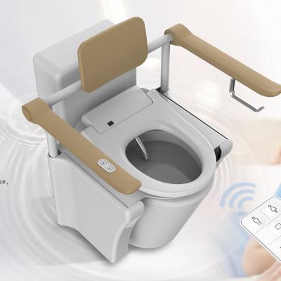 China Automatic Operation Mobillty Care Bathroom Modern Electronic Toilet Booster With Electric Bidet Seat And Ceramic Pan Lifter For Aging Groups Toilet for sale