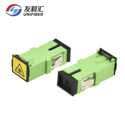 China FTTH Fiber Optic SC Shutter Adapter , Simplex Single Mode SC Coupler Adapter for sale