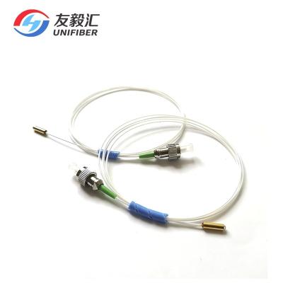 China C-lens fiber optic collimator 900um loose tube gold plated SMF-28e FC/APC optical loose tube/1310/1550nm metal glass tube for sale