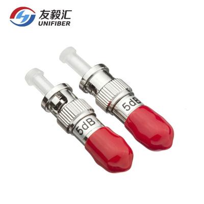 China FTTx ST/FC/SC/LC Male To Female Fiber Optic Attenuator 1/3/5/7/10dB for sale