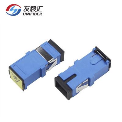 China FTTH SC Shutter Adapter Single Mode , Low Insertion Loss SC/UPC SC/APC Fiber Optic Adapter for sale