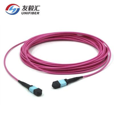 China Trunk Kabel OM4, MPO 24 Core Patch MTP/MPO Data Center Cord for sale