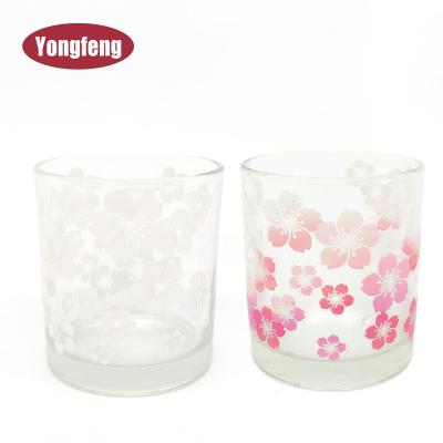 China Sakura Design Sakura Flower Cup 11oz Viable Popular Floral Nice Glass Color Change Magic Mug for sale