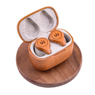 China Wireless Charging Wood Earphone Cuffie E Auricolari Audifonos Bloototh BT Support Hands Free Tws Earbuds Earbuds Bluetooth Phone Radio With Earpiece for sale