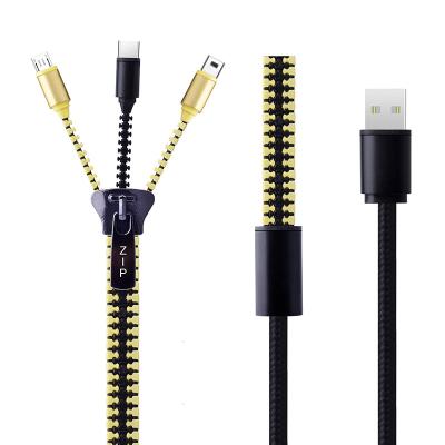 China Magnetic Fast Charging Cable Fast Charging Cable MP3/MP4 Player Zipper High Speed ​​USB Type C Cable Guangzhou 2 In 1 for sale