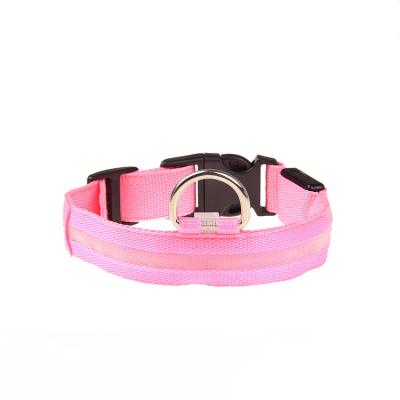 China Lights Pet Supplies Manufacturer Adjustable Nylon Multi-colors Paw Print Cat Dog Collar LED Pet Collar for sale