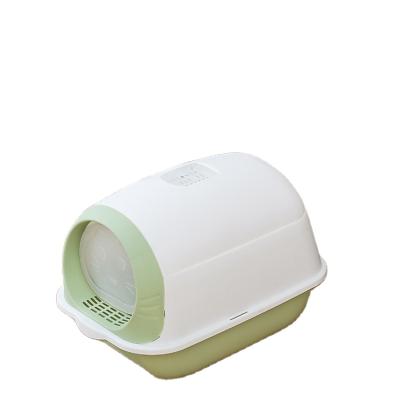 China Sustainable Cat Clean Products Space Large Cat Toilet Box Plastic Litter Box Sandbox for sale