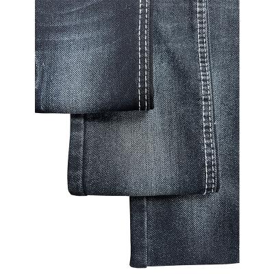 China Wholesale Breathable Spandex Jeans Cotton Denim Fabric Black Gray Blue Stock Woven Rolls for sale