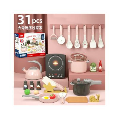 China Pretend Play Toy Set Amazon Success Wholesale Induction Cooker Pretend Toy Kitchen Toy Sets For Kid for sale