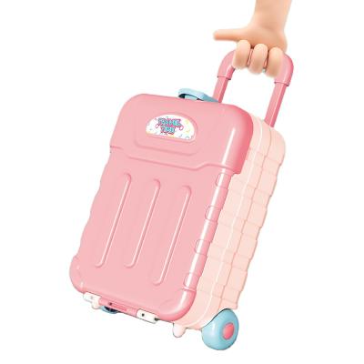 China Children Gift Kids Play House Kitchen Dining Transformation Children Play Luggage Kitchen Happy Toys Cooking Suitcase Kitchen Toys for sale