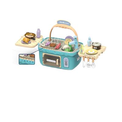 China Pretend Play Toy Set High Quality Plastic Multifunctional Picnic Kitchen Toys Play Set Mini Kitchen Set Toys Pretend Play For Kids for sale