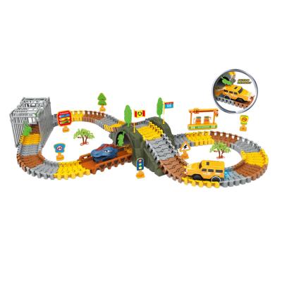 China Toy Popular High Quality 145pcs Construction Toys Diecast Vehicles Assemble Track Set Car Toys for sale