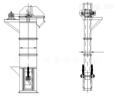 China El elevador de cubo Dstg8 mecanografía 1.1KW/2.2KW, correa del elevador de cubo en venta