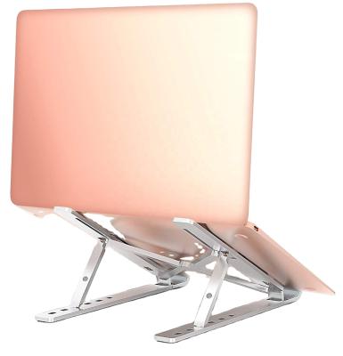 China Adjustable Portable Folding Ergonomic Notebook Foldable Laptop Stand Metal Aluminum Alloy Metal Laptop Stand for sale