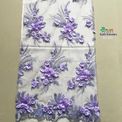 China 2016 new workable pattern embroidery 3D lace applique/guipure 3D embroidery lace for garment wholesale for sale