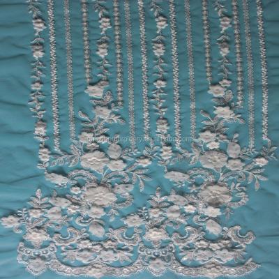 China 2016 Net /3D Handwork Wedding Lace Fabric Viable Embroidery French Tulle Lace /bridal Lace Beaded Lace for sale