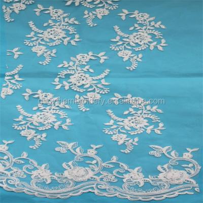 China Sustainable Cotton Embroidered Crochet Lace Collar Black for sale