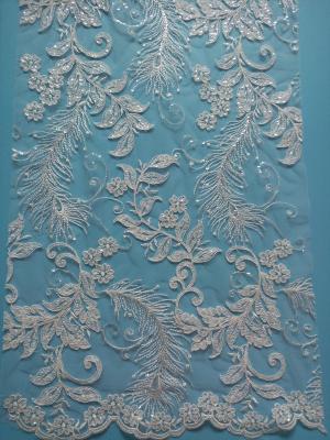 China 2016 viable newest embroidery lace with sequins for wedding dress beautiful shiny lace for sale