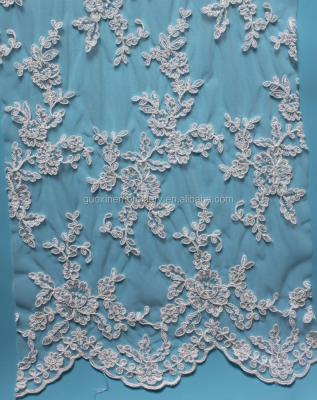 China 2016 wholesales new viable fashion embroidery lace fabric for garment, wedding dress for sale