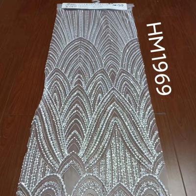 China Other Embroidery Lace Fabric With Beads By Machine Guoxin Sustainable Embroidery Lace Fabric for sale