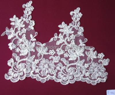 China Home Textile Maker Design Embroidery Ivory Bridal Lace Trim for sale