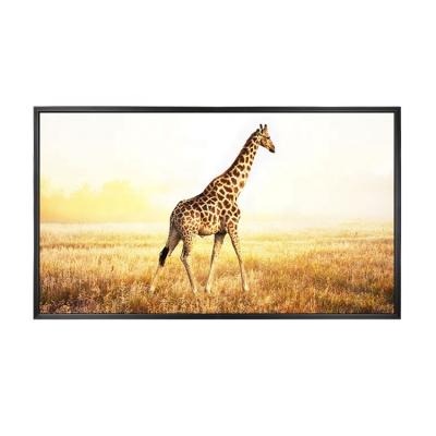 China 100 Inch Wall Mount Projection Screen Fixed Frame Projection Screen For Home Movie for sale