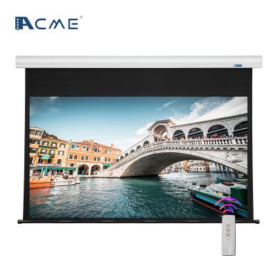 China OEM/ODM PVC White Matt Electric Projection Screen Automatic Projector Screen/Motorized Electric Projector for sale