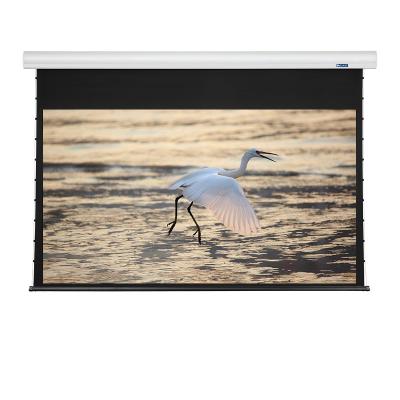 China screen projector motorized High quality rear projection fabric motorized projector screen for home office school à venda