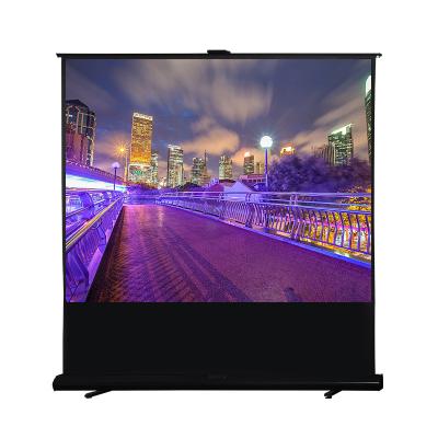 China Home Projector Screen Folding Projection Floor Rising Projection Screen Pull Up 100 Inch Outdoor Use for sale