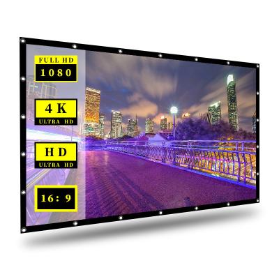 Китай Rear projector screen with waterproof function crease-free 120 Inch Portable foldable Non-crease White Projection Curtain продается