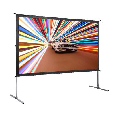 中国 Cheaper Price Reflective Screen Projector Laser Large Fast Fold Projection Screen With Rear-Projection Gray Fabric 販売のため