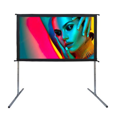 中国 Factory wholesale fast folding frame projector screen outdoor quick install portable projection screen rear projected 販売のため