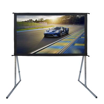 中国 16:9 200 inch flexible fixed matte white simple outdoor fold projection screen 販売のため