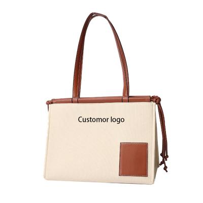 China Fashion Chrisbella New Arrival Custom Logo Canvas Beach Bag Women Tote Bag Handbags 2022 for sale