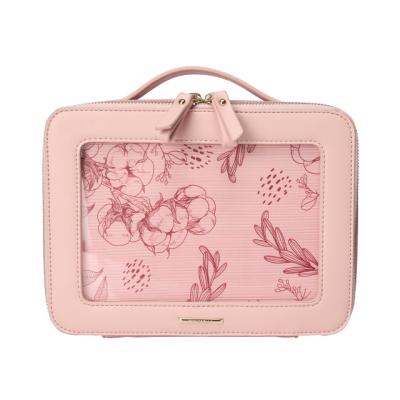 China Wholesale Fashion Travel Makeup Bag Waterproof Large Detachable Cosmetic Bag Zipper Makeup Case For Women Box Bag for sale