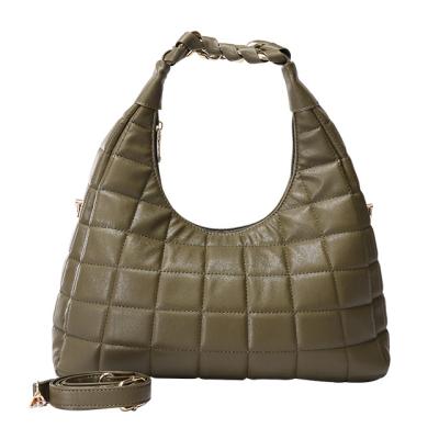 China Others Chrisbella 2022 New Design Large Capacity Handbags Ladies Quilted Material Shoulder Bag Below With Chain Handle for sale