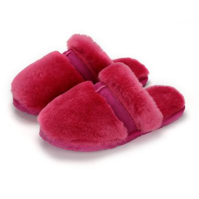 China High Quality Fashion Trend Real Wool Slippers Ladies Sheepskin Wool Slippers For Women Indoor Slippers for sale