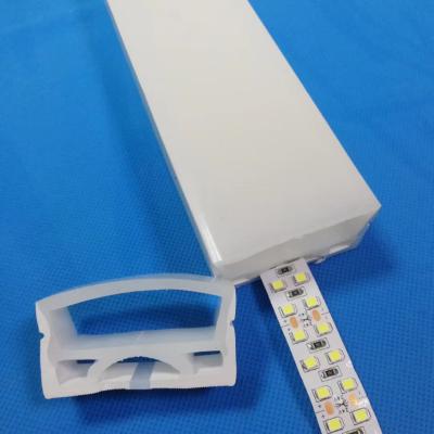 China US-N5025 50mm*25mm 100% Silicone LED Channel Diffuser Flexible Dispersion Socket Tube For 20mm PCB for sale