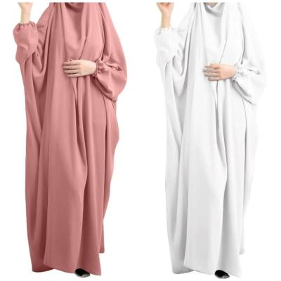 China Muslim Clothing 2023 Women's Abaya Dress Turke Long Full Cover Eid Prayer Lady Muslim Hijab Dress Islamic Traditional Muslim Women Open Abaya for sale