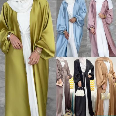 China 2 Piece Prayer Dress Women's Islamic Clothing Open Front Cardigan Abaya Dubai Girl's Sleeveless Elegant Modern Casual Muslim Dress for sale