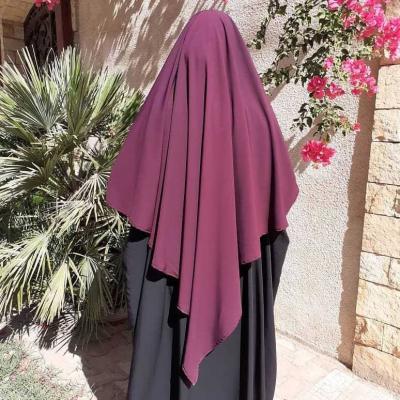 China Hot Sale Turkish Prayer Muslim Hijab Headscarf Solid Color Chiffon Hijab Scarf Muslim Women Jilbab Polyester Veil for sale